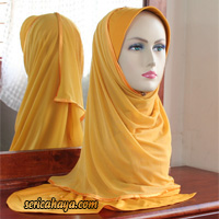 Tudung Dubai Dua Lapis Selendang Plain Menarik dan Eksklusif