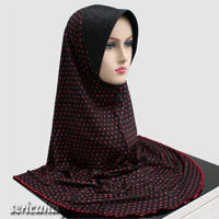 Tudung Cotton Denim Bercorak Size XL Labuh