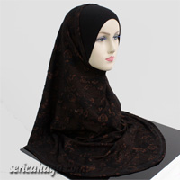 Tudung Lycra + Chiffon 2 layer eksklusif