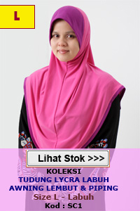 Tudung Awning Lembut Sport Piping Size L