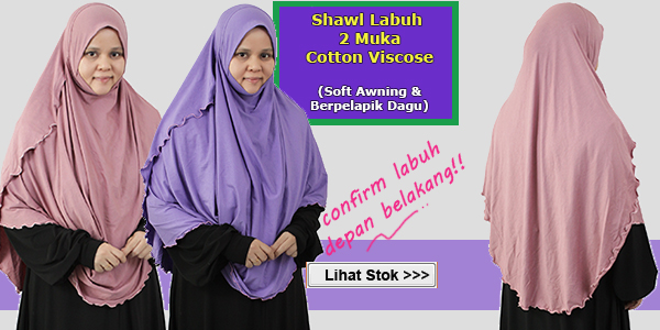 Tudung Shawl 2 Muka Cotton